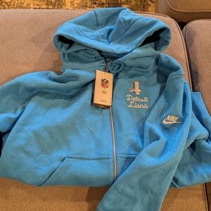 Nike Detroit Lions Blue Full-Zip Hoodie